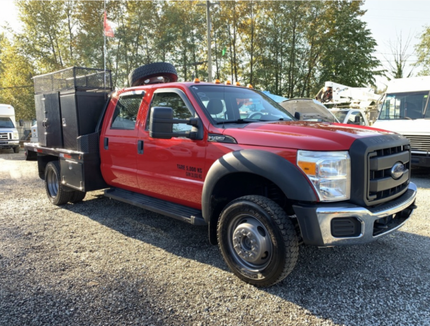 2013-ford-f450-95ft-flat-bed-utility-truck-new-cvi-low-low-mileage-ready-to-work-for-you-big-1