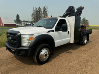 2014 Ford F550 Reg Cab XL 4x4 Picker Boom Truck / Hiab 088 / 8610LBS